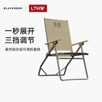 bộ bàn ghế học sinh gấp gọn Hươu Đen Tairan Ghế Gấp Cắm Trại Ngoài Trời Kermit Ghế Hợp Kim Nhôm 3 Tốc Độ Điều Chỉnh Chống Bẹp Đầu Nhà Ghế Lưng Cao bàn ăn xếp gọn 4 ghế ghế ngủ gấp gọn