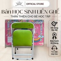 Bộ bàn ghế học sinh gấp gọn thông minh, bộ bàn ghế gấp gọn bằng gỗ hoạ tiết đáng yêu cho bé MINHSUONG Store