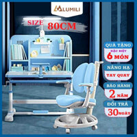 Bộ bàn ghế học sinh Lumili R226 chống gù chống cận nâng hạ tay quay, ghế chống gù công thái học thiết kế thông minh