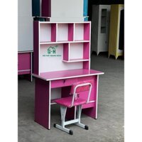 Bộ bàn ghế học sinh màu hồng cho bé ngang 1m - tặng kèm hình dán