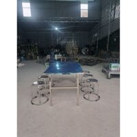 Bộ bàn ghế inox chân gập gọn quán ăn - đám cưới - sự kiện