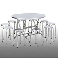 Bộ Bàn Ghế Inox Tròn BB02