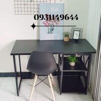 bộ bàn ghế làm việc đen