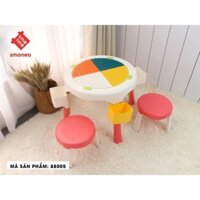 Bộ bàn ghế lắp ghép lego đa năng Toys house