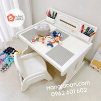 Bộ bàn ghế lego xếp hình đa năng cho bé Babyviva