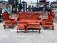 Bộ Bàn Ghế Louis Hoàng Gia Tân Cổ Điển  Chân 14 Gỗ Hương Đá 6 Món Mẫu Đục Mới Nhất 2025 (Anh Nam, Thái Nguyên)