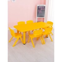 Bộ bàn ghế mẫu giáo cho trẻ em, bàn đồ chơi trẻ em, bàn học nhựa tại nhà, ghế nhỏ hình chữ nhật