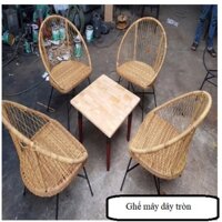BỘ BÀN GHẾ MÂY DÂY TRÒN
