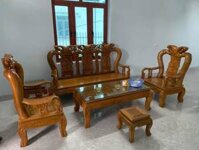 Bộ Bàn Ghế Minh Quốc Đào gỗ Gụ 6 món cột 10 hàng đẹp chọn lọc