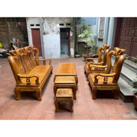 Bộ bàn ghế minh quốc đào gỗ lim nam phi tay 12