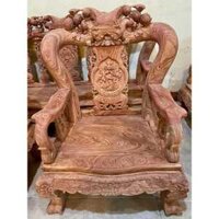 Bộ bàn ghế Minh quốc đào hàng cao cấp đục thủ công mỹ nghệ, sử dụng 100% gỗ hương đá