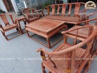 Bộ bàn ghế minh thúng gỗ hương ta 8 món 1 ghế đoản 4 ghế đơn 2 đôn 1 bàn hàng đẹp