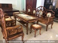 Bộ bàn ghế móc mỏ gỗ gụ ta 9 món vân veo tuyển chọn