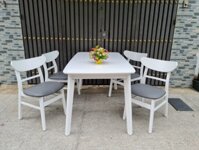 BỘ BÀN GHẾ NHÀ HÀNG MANGO SƠN TRẮNG