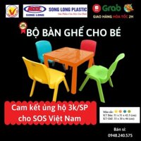 Bộ bàn ghế nhựa đa năng, thông minh cho bé ngồi chơi, học bài, tập ăn Song Long Plastic