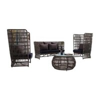 Bộ bàn ghế nhựa giả mây 01