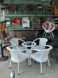 Bộ bàn ghế Nhựa giả mây cao cấp Kd:9158