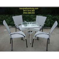 Bộ bàn ghế nhựa giả mây giá rẻ