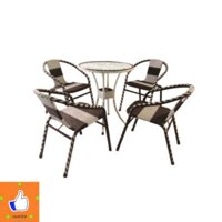 Bộ bàn ghế nhựa giả mây QP04