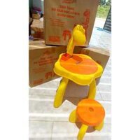 Bộ Bàn Ghế Nhựa Hươu Grow CÓ ĐÈN HỌC Cho Bé