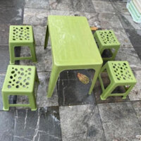 Bộ bàn ghế nhựa trà đá, nhà hàng giá rẻ Gia Long 1 bàn + 4 ghế 9090 (chỉ đi được tối đa 3bộ/1đơn)