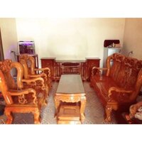 Bộ Bàn Ghế Phòng Khách 6 Món gỗ gụ