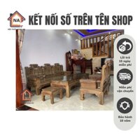 Bộ Bàn Ghế Phòng Khách Âu Á Hộp Gỗ Mun Đuôi Công