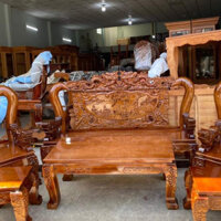 Bộ bàn ghế phòng khách bát tiên tay 12 gỗ tràm hàng chất lượng (FRESHIP )
