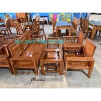 bộ bàn ghế phòng khách gỗ sồi cánh gián