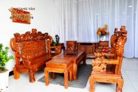 Bộ Bàn Ghế Phòng Khách Gỗ Hương Tay 12 6 Món SLHVK001