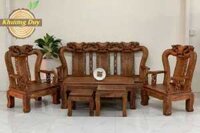 Bộ bàn ghế phòng khách gỗ Hương vân HV07