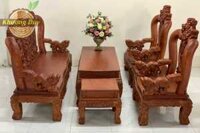 Bộ bàn ghế phòng khách gỗ Hương đá HĐ25