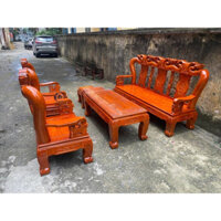 Bộ bàn ghế phòng khách minh quốc đào gỗ xoan ta tay 12