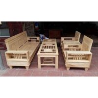Bộ Bàn Ghế Phòng Khách Nhỏ Gỗ Sồi TT-BG205