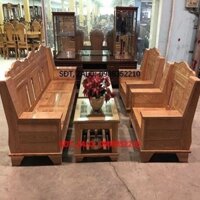 Bộ bàn ghế phòng khách như ý gỗ sồi Nga