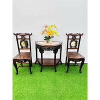 Bộ bàn ghế phòng trà gỗ Gụ Lào gồm 3 món