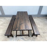 Bộ bàn ghế quán ăn, Bộ bàn ghế gỗ thông, Bộ bàn ghế giá rẻ nhiều kích thước từ 1,2m -1,8m