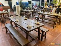 Bộ bàn ghế quán ăn, nhà hàng, quán nhậu dài 1.8m giá rẻ