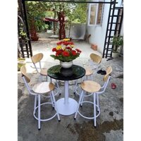 Bộ bàn ghế quầy cao cafe trà sữa giá xưởng