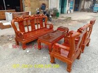 bộ bàn ghế quốc đào gỗ xoan ta 6 món tay 10