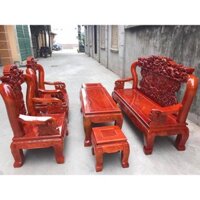 Bộ Bàn Ghế Rồng Đỉnh Gỗ Xà Cừ
