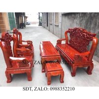 Bộ Bàn Ghế Rồng Đỉnh Gỗ Xà Cừ