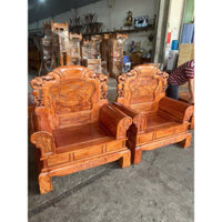 Bộ bàn ghế salon hoàng gia gỗ hương 100% tay 12