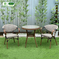 Bộ bàn ghế sân vườn HH RELAX HOMES_GROUP nhập khẩu có tay dùng phòng khách sân vườn quán cafe nhà hàng