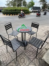 Bộ bàn ghế sắt mặt tròn tôn