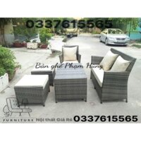 Bộ bàn ghế sofa mây nhựa,bàn ghế giá xưởng