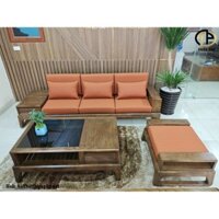Bộ bàn ghế Sofa mini gỗ Sồi Nga cho phòng khách có diện tích vừa và nhỏ