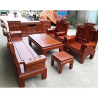 Bộ bàn ghế tay hộp chương voi 6 món gỗ hương đá