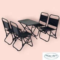 Bộ bàn ghế trà chanh , Bàn ghế vải dù sơn tĩnh điện cho quán Cafe , Du lịch , Dã ngoại gấp gọn