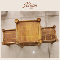 Bộ bàn ghế tre (1 bàn, 2 ghế) bền đẹp uống trà , bàn quán ăn, decor nhà, ban công, quán cafe